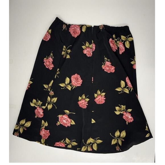 Womens Handmade Shirt and Skirt Size Unknown Black Floral Short Sleeve Button Up - Picture 10 of 14